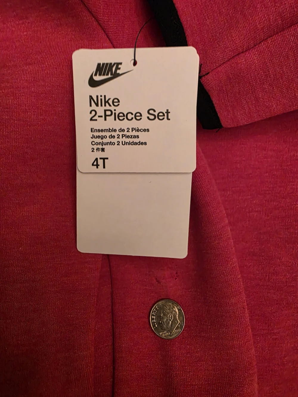 Nike Kids' Pink Hooded Zip Jacket & Jogger Set
